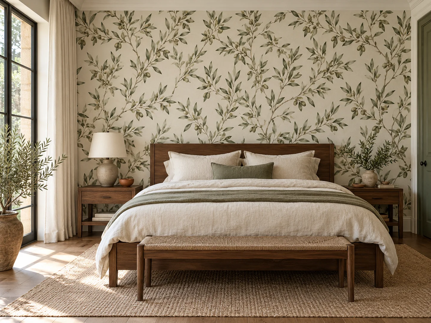 Ramas de olivo · dormitorio · Generado con IA